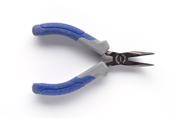 used pliers for domestic use on white background