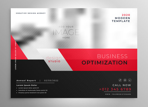 professional red business brochure presentation template