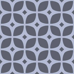 Grey geometric abstract floral pattern