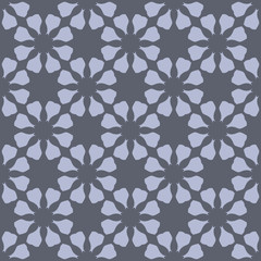 Fototapeta premium Grey geometric abstract floral pattern