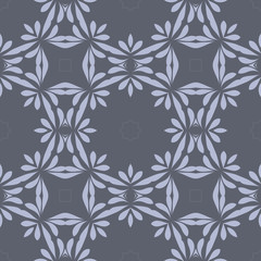 Fototapeta premium Grey geometric abstract floral pattern