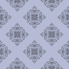 Grey floral geometric pattern with beautiful form