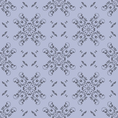 Grey floral geometric pattern with beautiful form