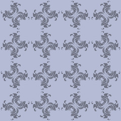Grey floral geometric pattern with beautiful form