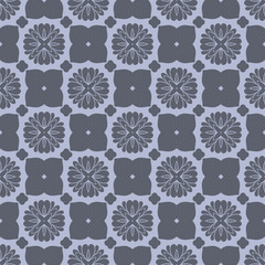 Grey floral geometric pattern with beautiful form