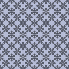 Grey monochrome floral abstract geometric pattern