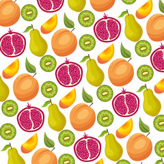 tropical fruits background