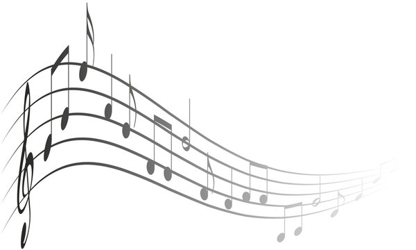Pentagrama musical con notas sobre fondo blanco.