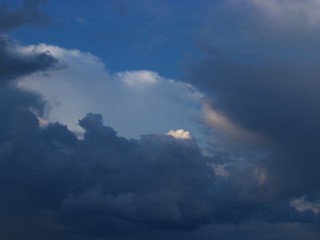 Naklejka na ściany i meble dramatic sky with clouds
