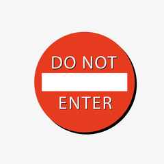 do not enter road sign icon for mobile concept and web apps icon. Transparent outline, thin line icon for website design and mobile, app development
