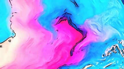 Abstract modern swirl marbled background. Shapes and curves vortex and lines elements. Psychedelic warm and bright texture. Waves graphic design.