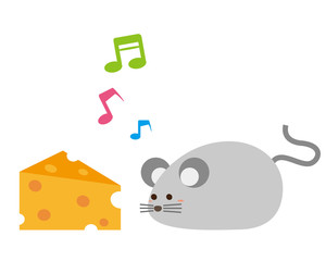 ねずみ　ねずみ年　2020年　年賀状　イラスト　チーズ