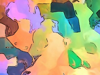 Polygonal texture. Chaotic drawing on canvas triangles background. Abstract geometric art pattern.