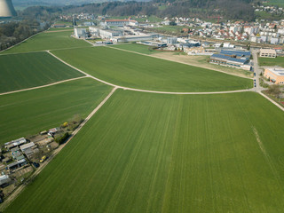 Aerial of KKW Goesgen Nuclear Power Station 