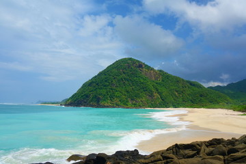 Naklejka premium Lancing Beach located in Central Lombok island, near to Bali, Indonesia
