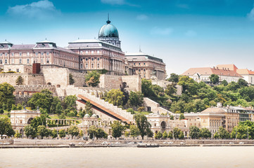 Fototapeta na wymiar Buda Castle - Budapest, Hungary - landmark, tourist attraction