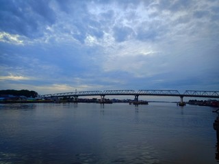 cloud in the sky with the bridge scenery 