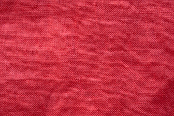 Red linen shirt fabric texture background