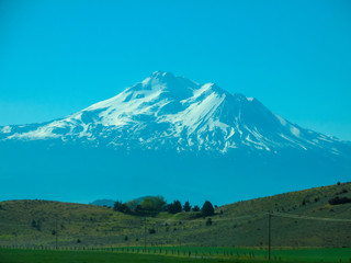 The summit of Ashland Mountains Covered with Snow, Even in Summer or Spring Season.