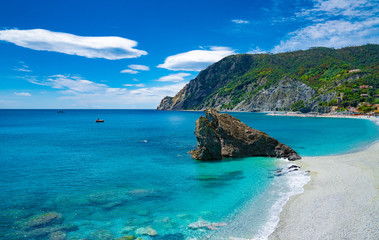 Fototapeta premium Big rock at Monterosso, Cinque Terre, Italy
