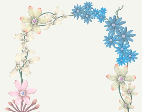 Flower frame ,background,free space for text,wallpaper