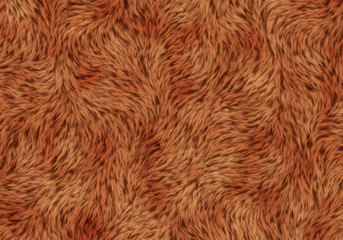 brown soft fleece shaggy animal skin