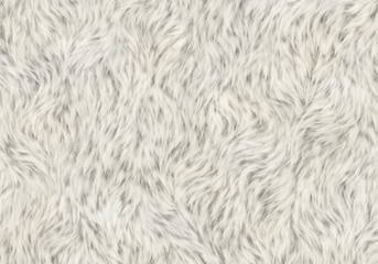white soft fleece shaggy animal skin
