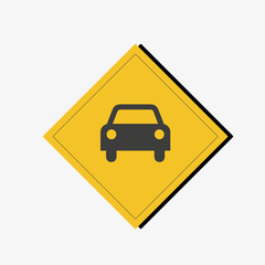 car road sign icon for mobile concept and web apps icon. Transparent outline, thin line icon for website design and mobile, app development