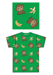 monkey print for children clothes manufacturing