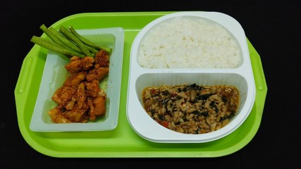Pork basil rice