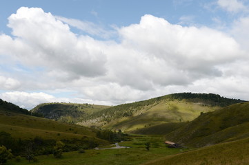 Obraz na płótnie Canvas Mountain landscape in the vicinity of the village of Generalka Altai Territory