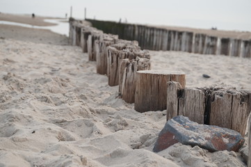 Fototapeta premium Wellenbrecher in Zoutelande