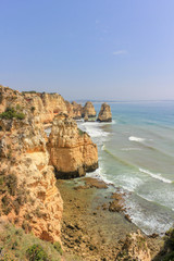 Beautiful Landscape Cliff, Ponta da Piedade in Lagos, Algarve, Portugal 