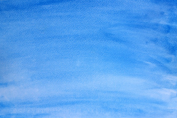 Blue watercolor texture background ,Brushed painted abstract watercolor background illustration, Design and decoration banner