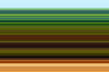 Blue, green, orange, black and brown abstract horizontal lines background