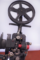 Detail of an old 35mm cinema projector