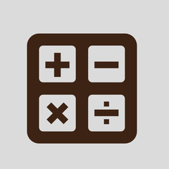 calculate icon for mobile concept and web apps icon. Transparent outline, thin line icon for website design and mobile, app development