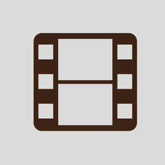 film icon for mobile concept and web apps icon. Transparent outline, thin line icon for website design and mobile, app development