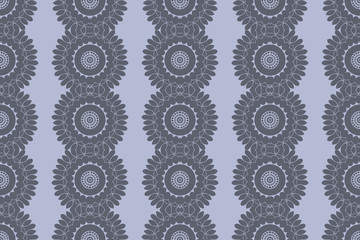 Grey monochrome floral pattern with grey color
