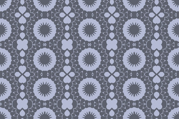 Grey monochrome floral pattern with grey color