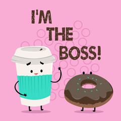 Handwriting text writing I M The Boss. Concept meaning Be the one that gives orders on a job or particular situation