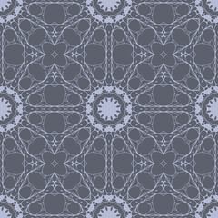 Grey monochrome floral pattern with grey color
