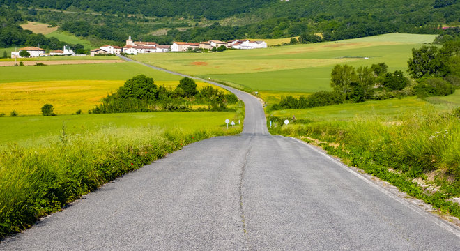 road between farms that goes to the town of Arteta, Navarra