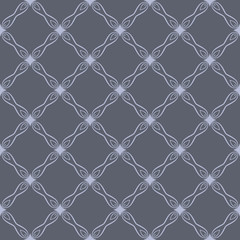 Naklejka premium Grey monochrome floral flat pattern