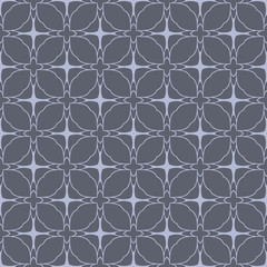 Grey monochrome floral flat pattern