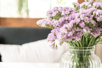 statice flower in vase