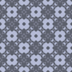 Grey monochrome floral flat pattern