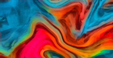 Abstraction painted in oil. Colorful texture background. Multicolored wallpaper graphic design. Pattern for creating artworks and prints. Crazy bright colors style.  Digital watercolor effect.