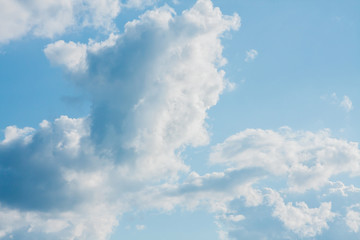 big white clouds in the blue sky