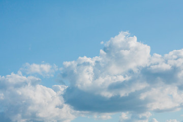 big white clouds in the blue sky